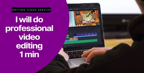 I will do professional video editing 1 min