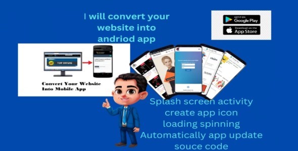 I will convert your website into andriod app