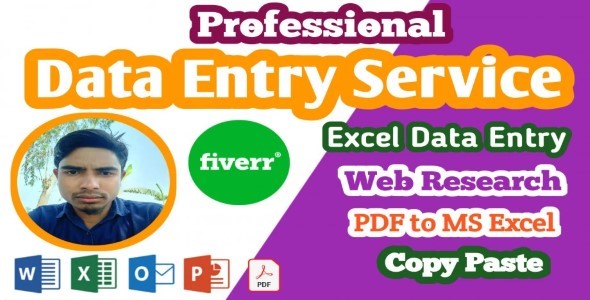 I will Do Data Entry Web Research  and copy paste job