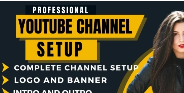 I will create, setup youtube channel with logo, art, intro, outro