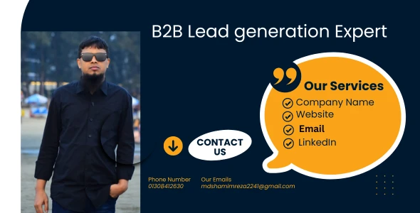 I will do B2B lead generation, LinkedIn leads, email list building and web research