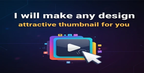 I will design attractive youtube thumbnails within 1 hours