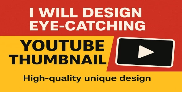 I will design eye-catching YouTube thumbnail (Professional YouTube Thumbnail Design)