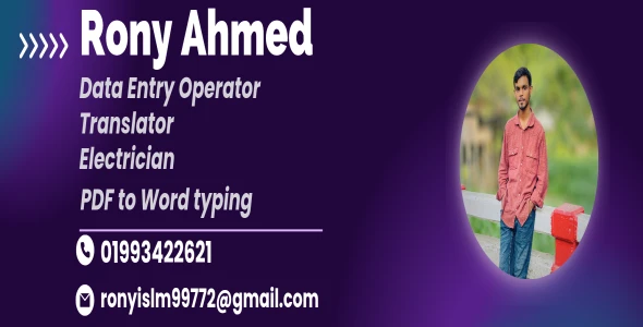 I will do writing, translation, data entry and electrical work professionally.