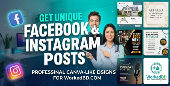 I provide services for creating stylish, professional, and unique posts for Instagram and Facebook.