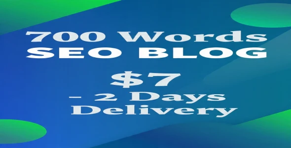 I will write 700 words SEO blog post with keyword research