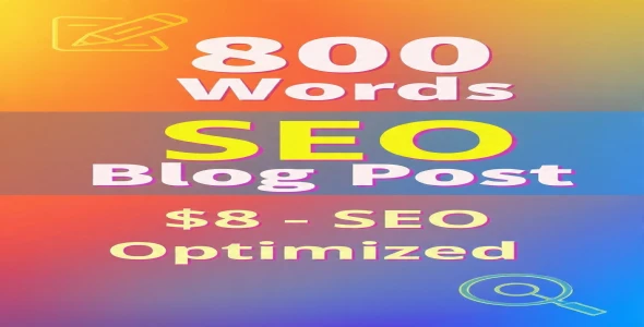 I will write 800 words article with SEO and images