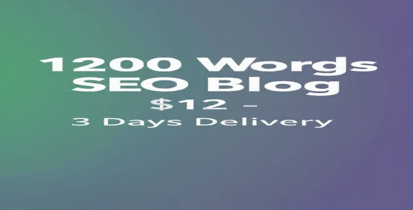 I will write 1200 words SEO blog post with SEO