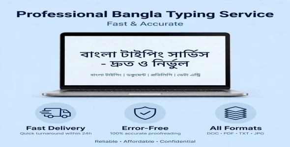 `I will type Bangla accurately from image or PDF to Word`