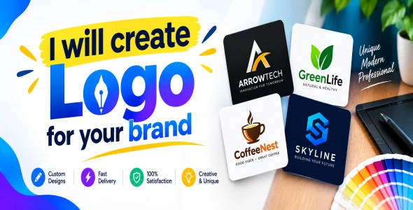 I will create logo for your brand or app or website