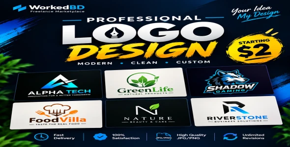 I will design a professional and modern logo for your business